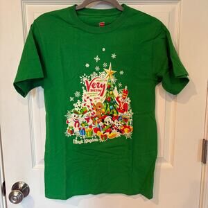 Disney Parks Mickey's Very Merry Christmas Party 2016 Tee Green Small